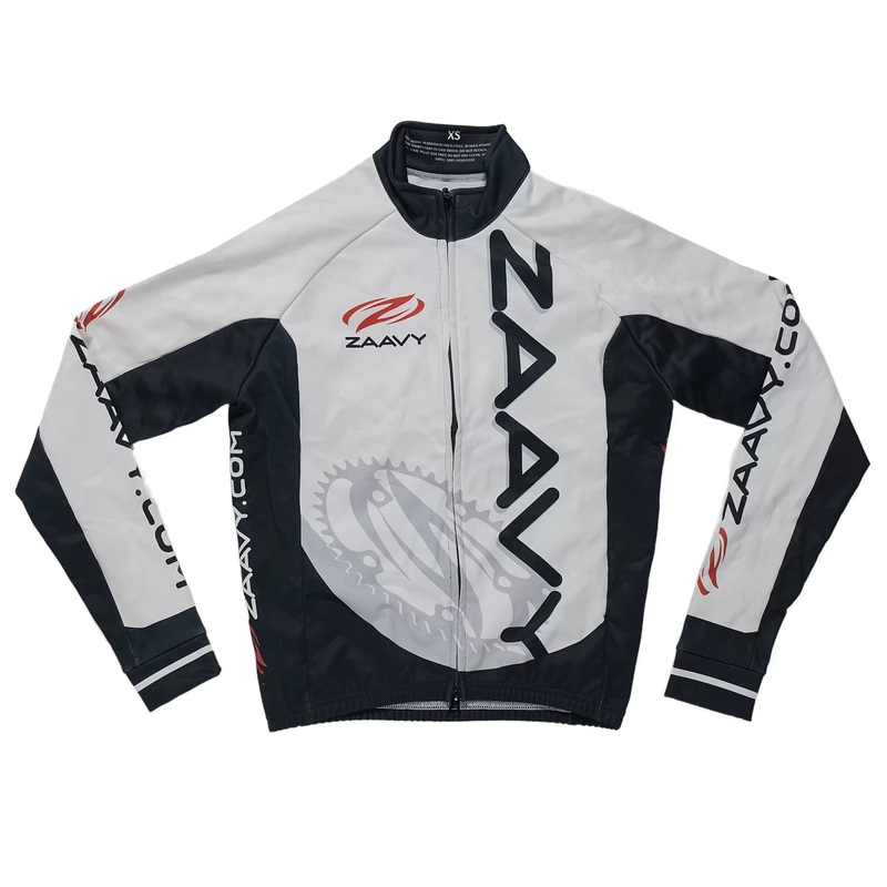 Zaavy Long Sleeve Bike Jersey - Men's XS Black/White