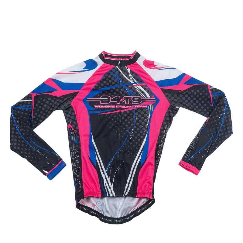 Primal Wear Long-Sleeve Cycling Jersey - Women's XL Pink/Blue