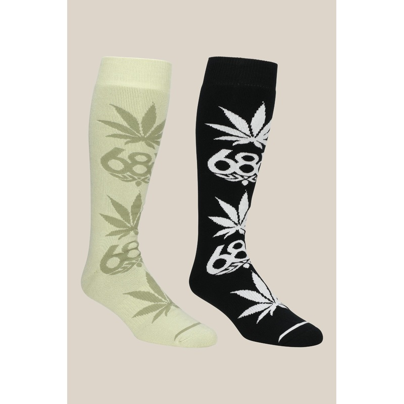 686 HUF Mens Socks 2 Pack Multicolor S/M