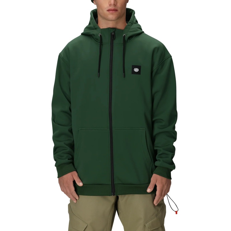 686 Mens Bonded Fleece Zip Hoodies 2026 Olive Medium